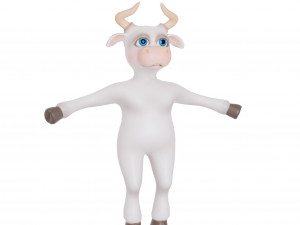 Bull-white Model 3D