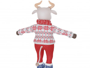 Bull-white Model 3D