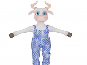 Bull-white Model 3D