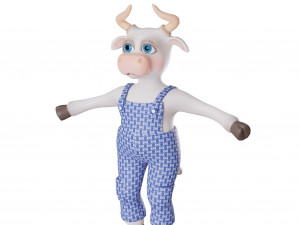 Bull-white Model 3D