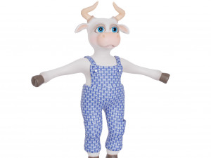 Bull-white Model 3D