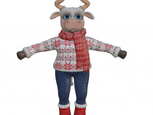 Bull-white 3D Model