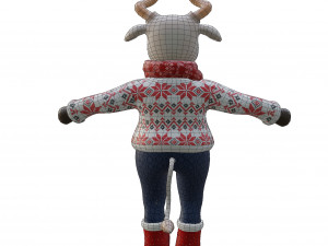 Bull-white Model 3D