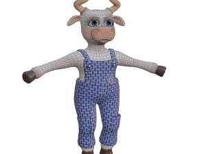 Bull-white Model 3D