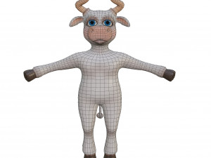 Bull-white Model 3D