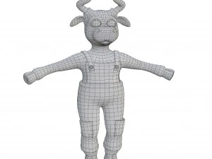 Bull-white 3D Model