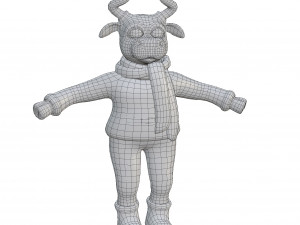 Bull-white Model 3D
