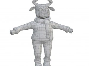 Bull-white 3D Model
