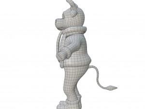 Bull-white Model 3D