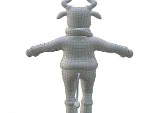 Bull-white Model 3D