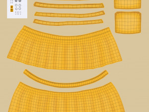 Girl brunette in yellow sundress 3Dモデル
