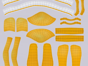 Girl brunette in yellow sundress 3Dモデル