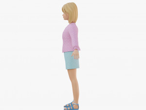 Stylized girl blonde Modelo 3D