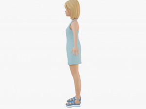 Stylized girl blonde Modelo 3D