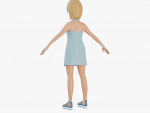 Stylized girl blonde Modelo 3D