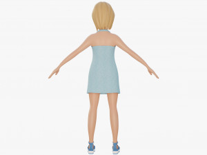 Stylized girl blonde Modelo 3D