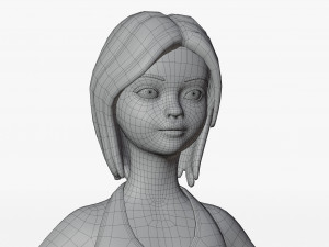Stylized girl blonde Modelo 3D