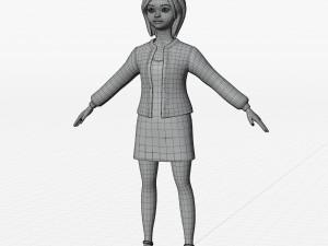 Stylized girl blonde Modelo 3D