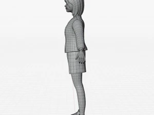 Chica rubia estilizada Modelo 3D