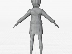 Stylized girl blonde Modelo 3D