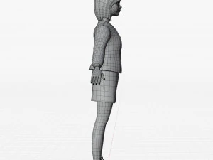 Chica rubia estilizada Modelo 3D