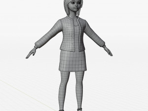 Stylized girl blonde Modelo 3D