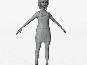 Stylized girl blonde Modelo 3D