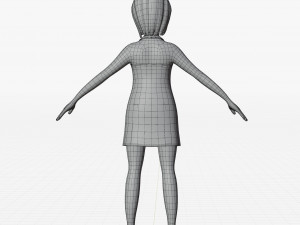 Stylized girl blonde Modelo 3D