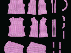 Chica rubia estilizada Modelo 3D