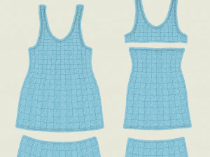 Chica rubia estilizada Modelo 3D