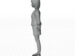 Cute girl blonde 3D Model