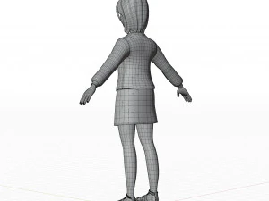 Cute girl blonde 3D Model