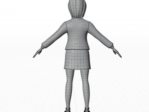 Cute girl blonde 3D Model