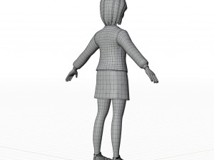 Cute girl blonde 3D Model