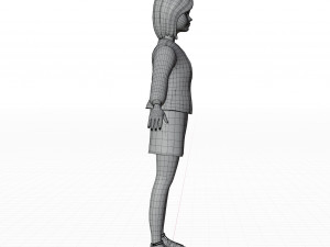 Cute girl blonde 3D Model