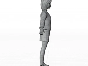Cute girl blonde 3D Model