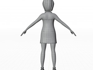 Cute girl blonde 3D Model