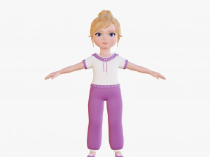 Cartoon girl Modelo 3D