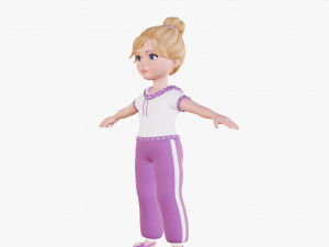 Cartoon girl Modelo 3D
