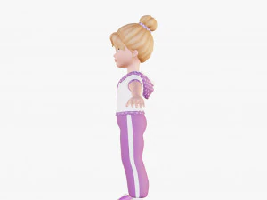 Cartoon girl 3D Model