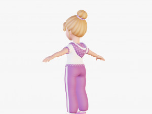 Cartoon girl Modelo 3D
