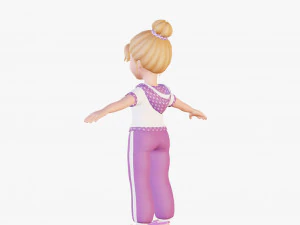 Cartoon girl 3D Model