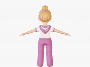 Cartoon girl Modelo 3D