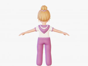 Cartoon girl 3D Model