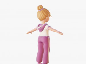 Cartoon girl 3D Model