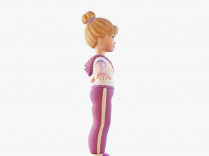 Cartoon girl Modelo 3D