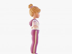Cartoon girl 3D Model