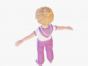 Cartoon girl 3D Model