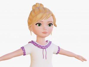 Cartoon girl Modelo 3D