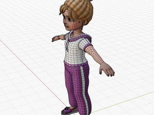 Cartoon girl Modelo 3D